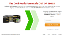 Tablet Screenshot of goldprofitformula.com